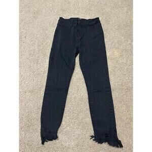 Cello Women’s Skinny Jeans Stretch Frayed Black Size 3